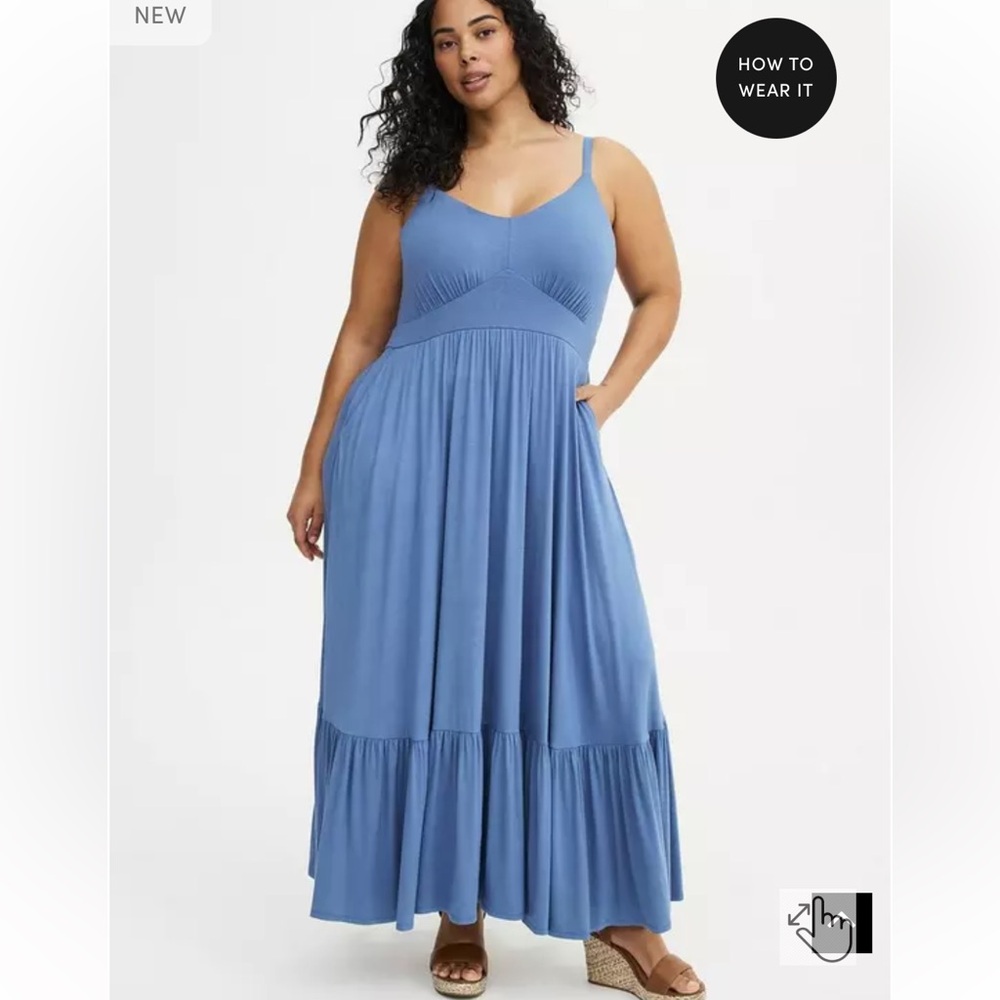 NWT Torrid Blue Maxi Dress